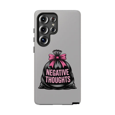 Negative Thoughts Phone Case, Tough Cases for Mental Wellness, Inspirational Gift, Motivational Phone Cover, Positive Vibes Protection