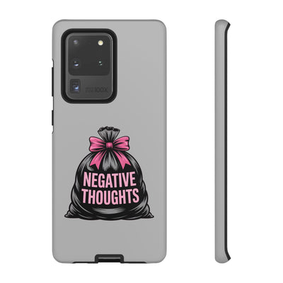 Negative Thoughts Phone Case, Tough Cases for Mental Wellness, Inspirational Gift, Motivational Phone Cover, Positive Vibes Protection