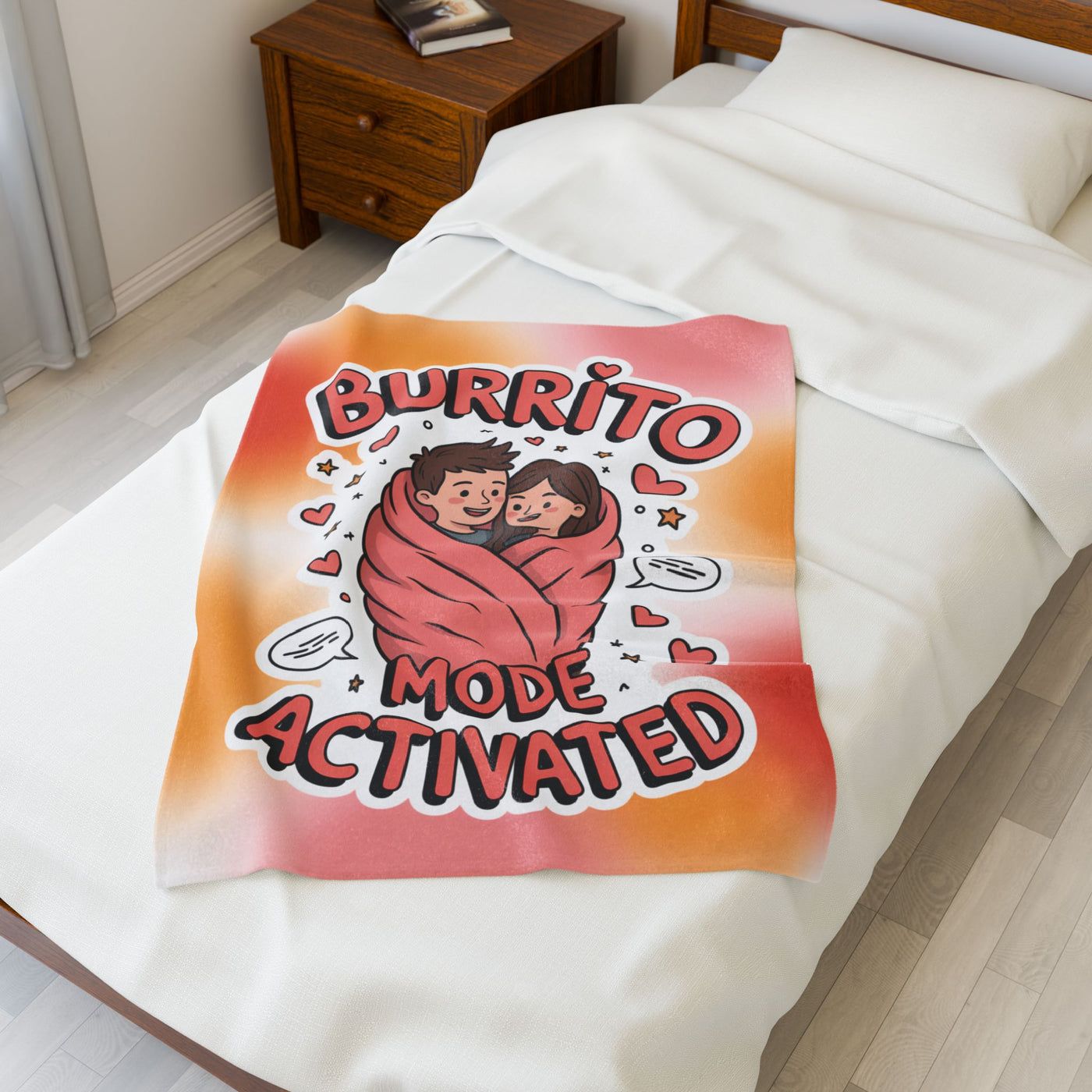Burrito Mode Activated - Velveteen Plush Blanket