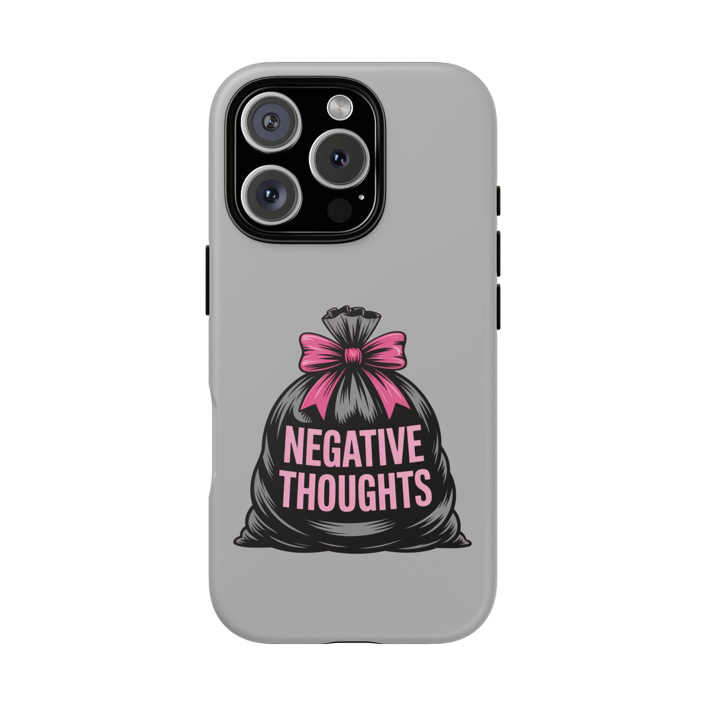 Negative Thoughts Phone Case, Tough Cases for Mental Wellness, Inspirational Gift, Motivational Phone Cover, Positive Vibes Protection