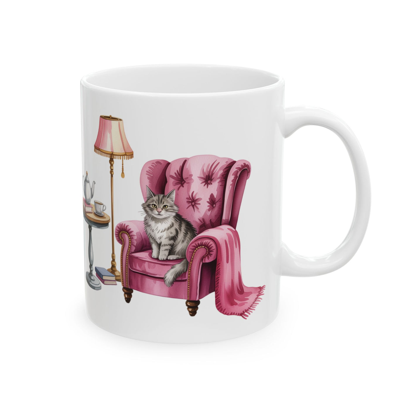 Vintage Cozy Cat - Ceramic Mug