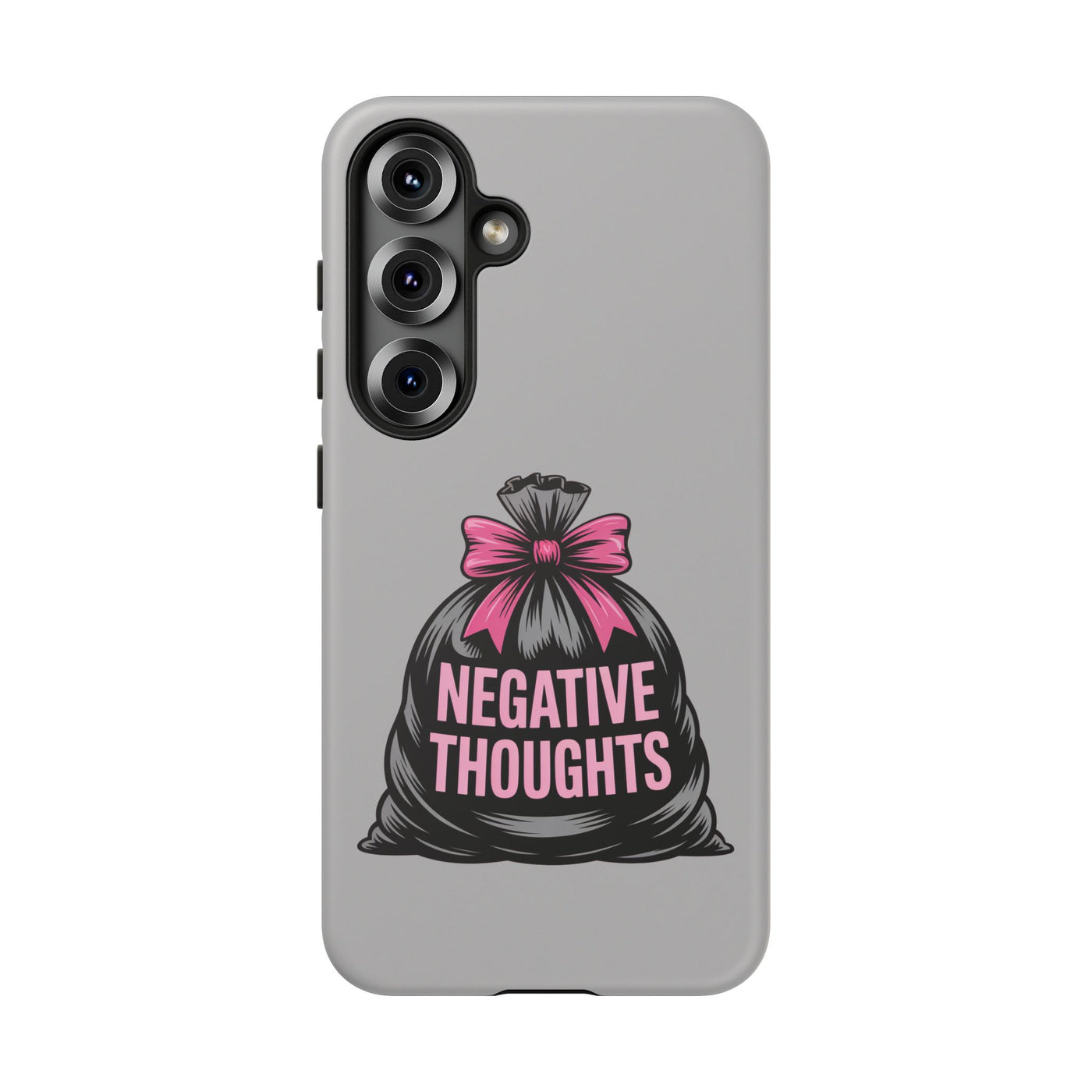 Negative Thoughts Phone Case, Tough Cases for Mental Wellness, Inspirational Gift, Motivational Phone Cover, Positive Vibes Protection