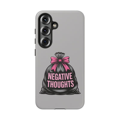 Negative Thoughts Phone Case, Tough Cases for Mental Wellness, Inspirational Gift, Motivational Phone Cover, Positive Vibes Protection