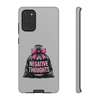 Negative Thoughts Phone Case, Tough Cases for Mental Wellness, Inspirational Gift, Motivational Phone Cover, Positive Vibes Protection