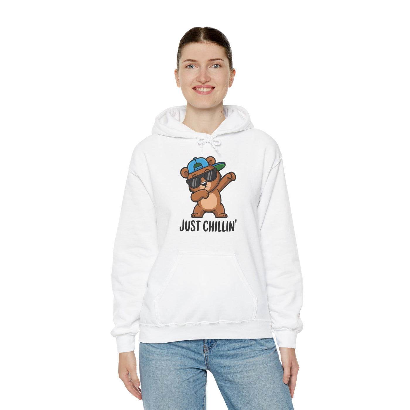 Chillin' Bear Hoodie - Cozy Unisex Sweatshirt
