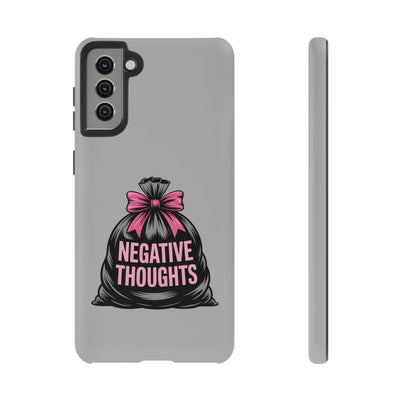 Negative Thoughts Phone Case, Tough Cases for Mental Wellness, Inspirational Gift, Motivational Phone Cover, Positive Vibes Protection
