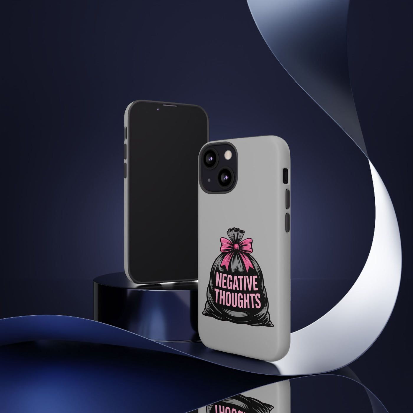 Negative Thoughts Phone Case, Tough Cases for Mental Wellness, Inspirational Gift, Motivational Phone Cover, Positive Vibes Protection