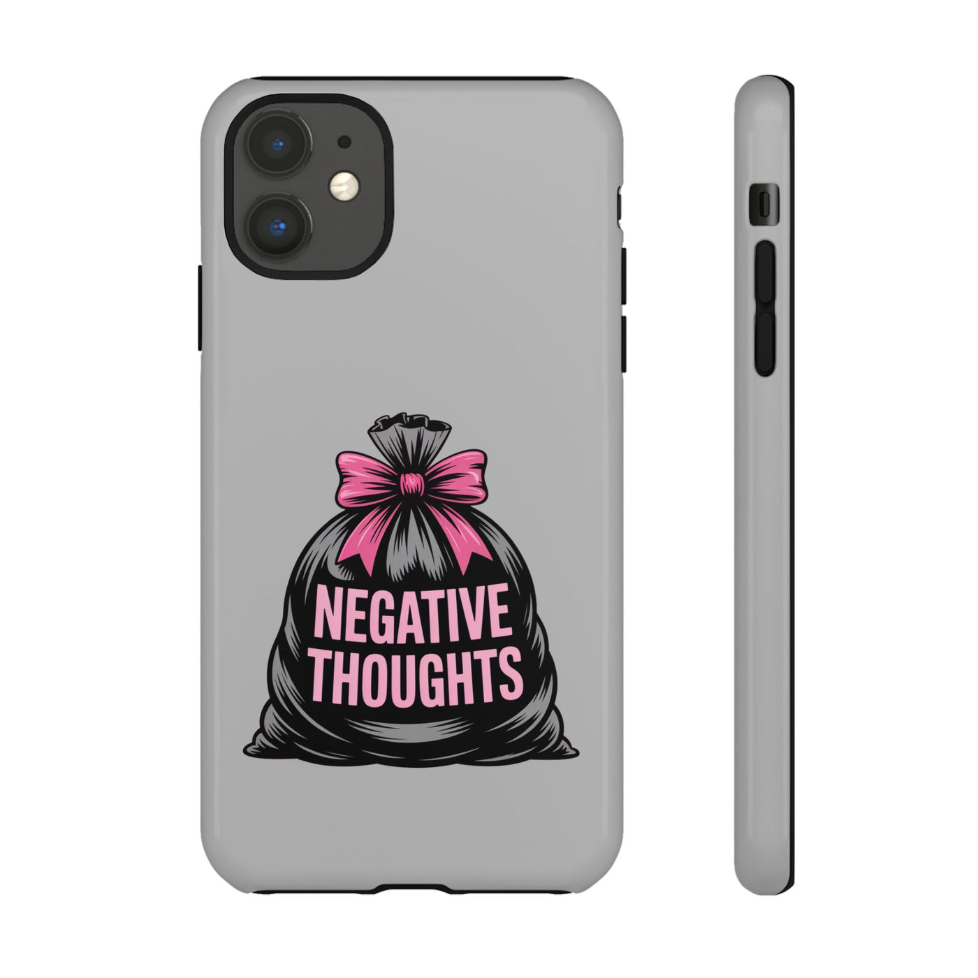 Negative Thoughts Phone Case, Tough Cases for Mental Wellness, Inspirational Gift, Motivational Phone Cover, Positive Vibes Protection