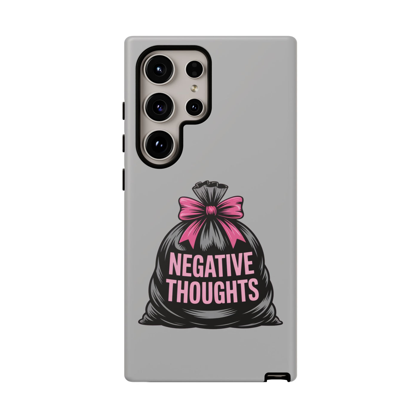 Negative Thoughts Phone Case, Tough Cases for Mental Wellness, Inspirational Gift, Motivational Phone Cover, Positive Vibes Protection