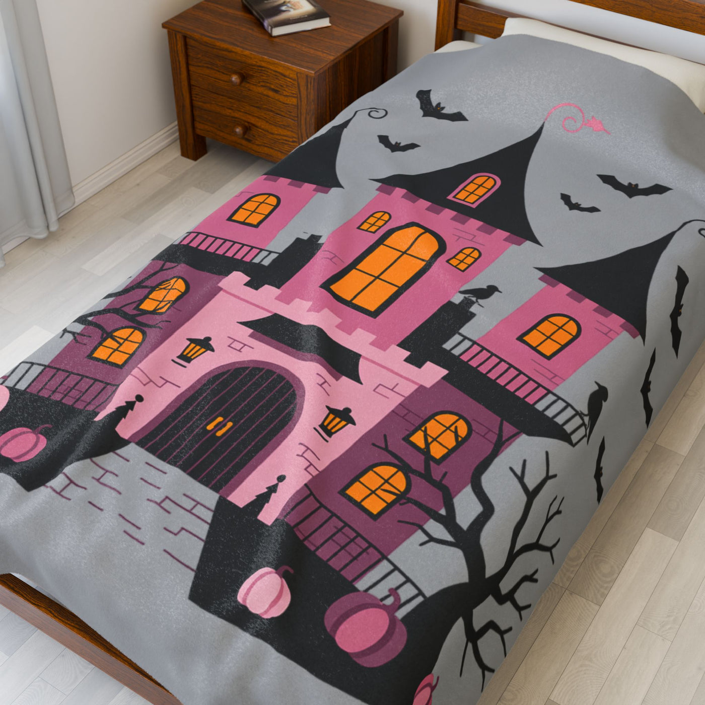 Halloween Themed Velveteen Plush Blanket