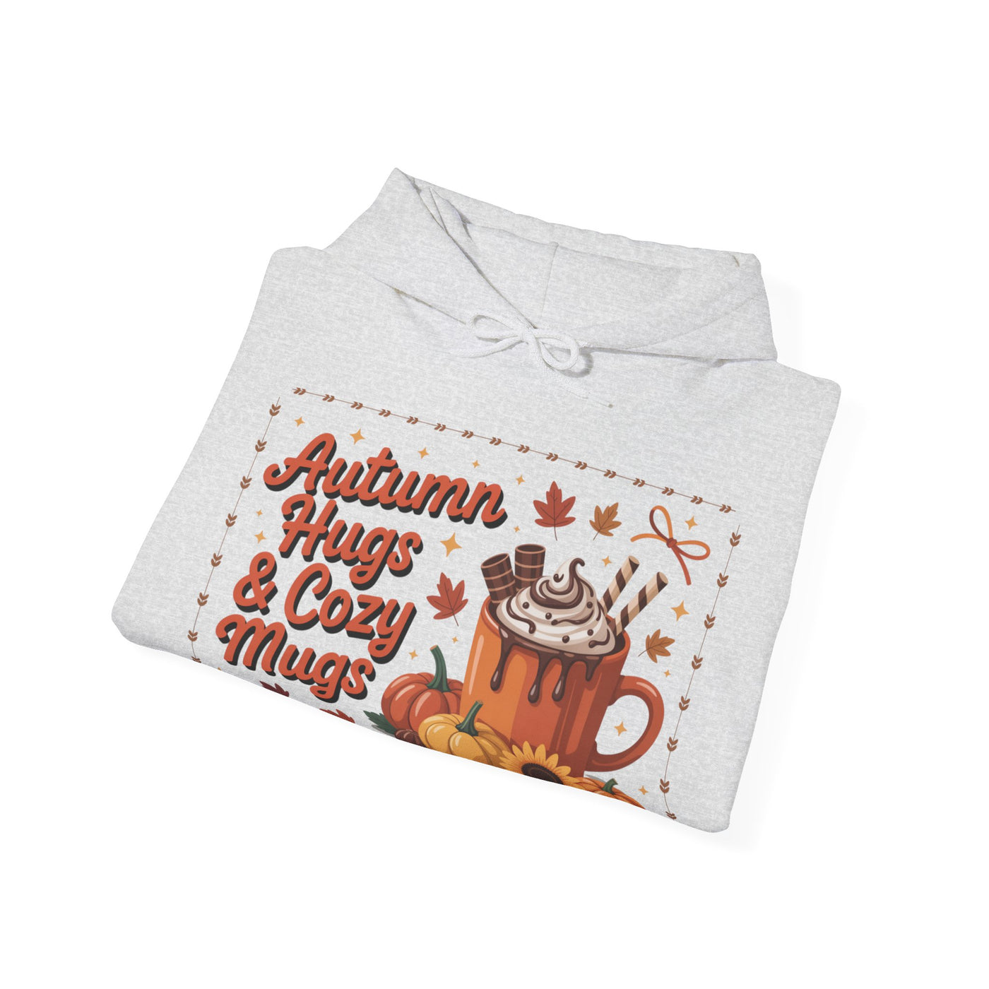 Autumn Hugs & Cozy Mugs Hoodie - Cozy Unisex Sweatshirt