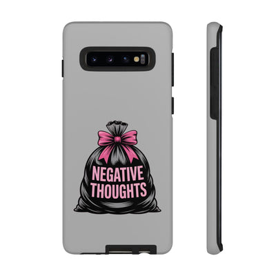 Negative Thoughts Phone Case, Tough Cases for Mental Wellness, Inspirational Gift, Motivational Phone Cover, Positive Vibes Protection