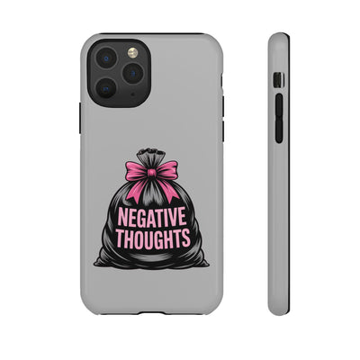 Negative Thoughts Phone Case, Tough Cases for Mental Wellness, Inspirational Gift, Motivational Phone Cover, Positive Vibes Protection