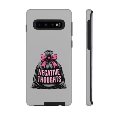 Negative Thoughts Phone Case, Tough Cases for Mental Wellness, Inspirational Gift, Motivational Phone Cover, Positive Vibes Protection