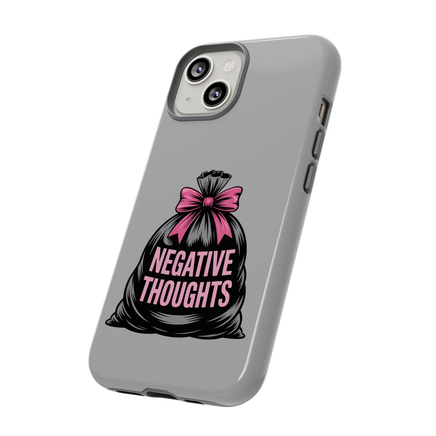 Negative Thoughts Phone Case, Tough Cases for Mental Wellness, Inspirational Gift, Motivational Phone Cover, Positive Vibes Protection