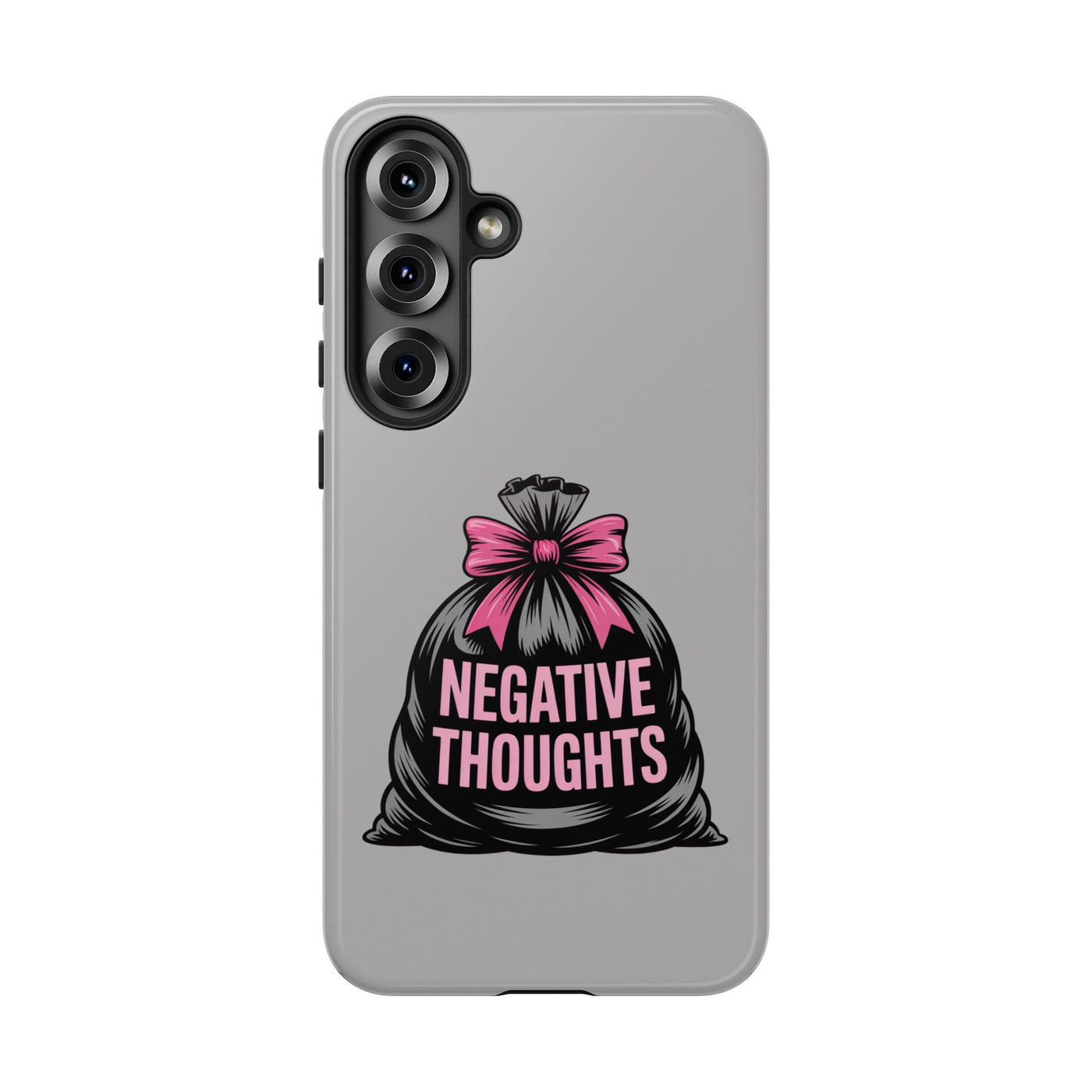 Negative Thoughts Phone Case, Tough Cases for Mental Wellness, Inspirational Gift, Motivational Phone Cover, Positive Vibes Protection