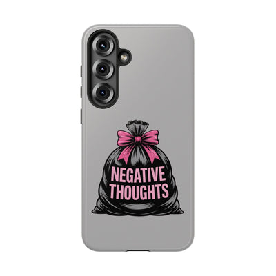 Negative Thoughts Phone Case, Tough Cases for Mental Wellness, Inspirational Gift, Motivational Phone Cover, Positive Vibes Protection
