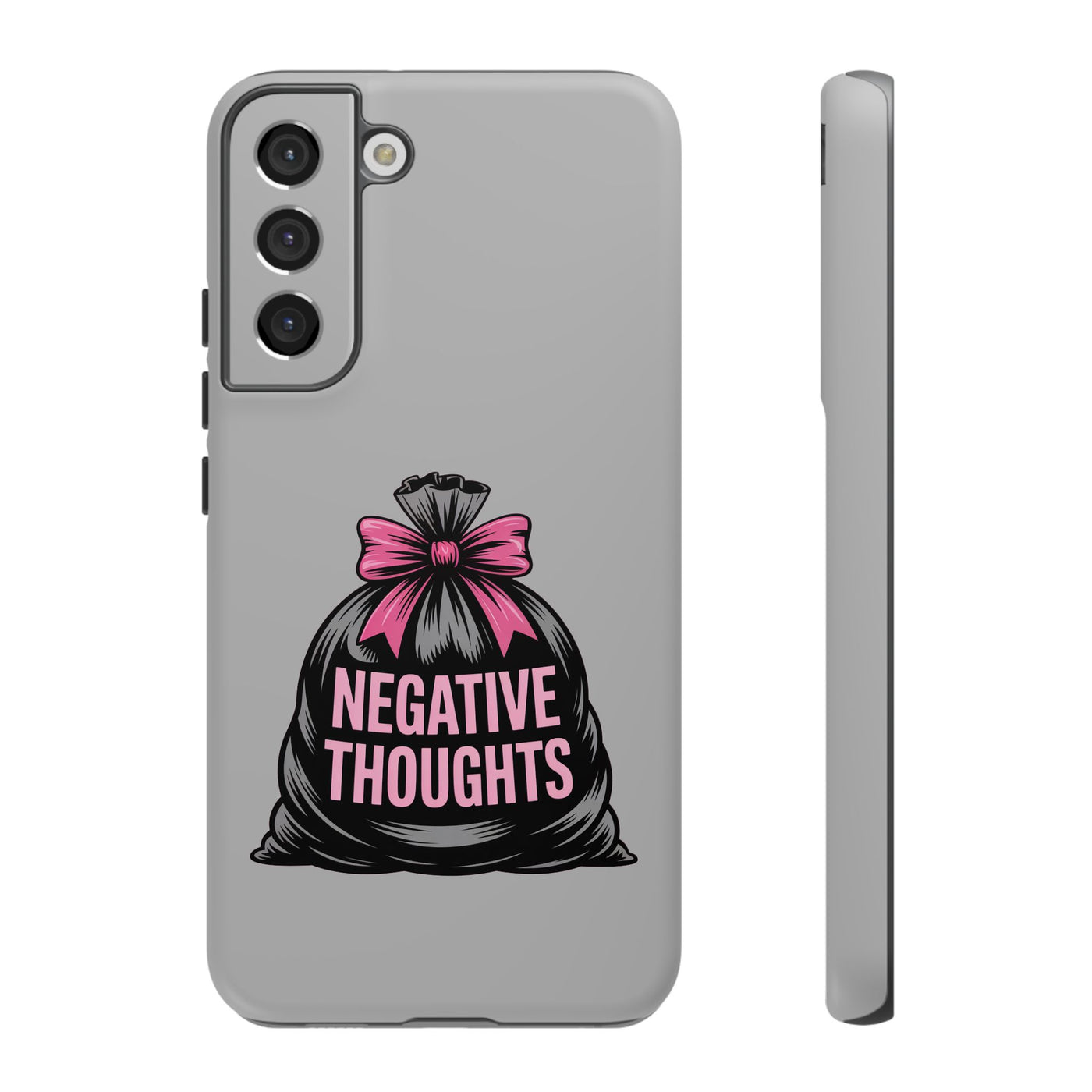 Negative Thoughts Phone Case, Tough Cases for Mental Wellness, Inspirational Gift, Motivational Phone Cover, Positive Vibes Protection