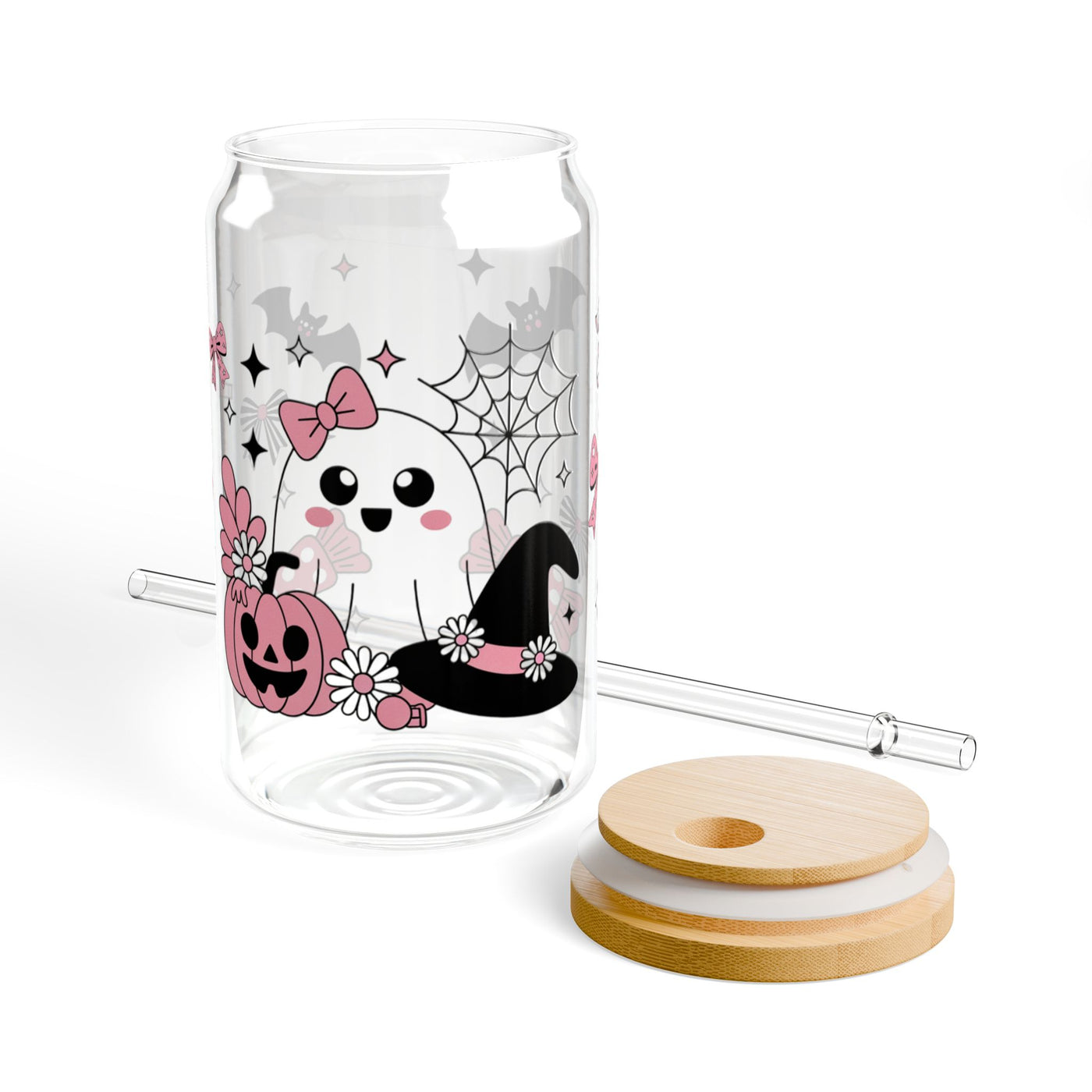 Halloween Themed Sipper Glass 16oz