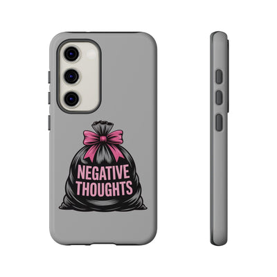 Negative Thoughts Phone Case, Tough Cases for Mental Wellness, Inspirational Gift, Motivational Phone Cover, Positive Vibes Protection
