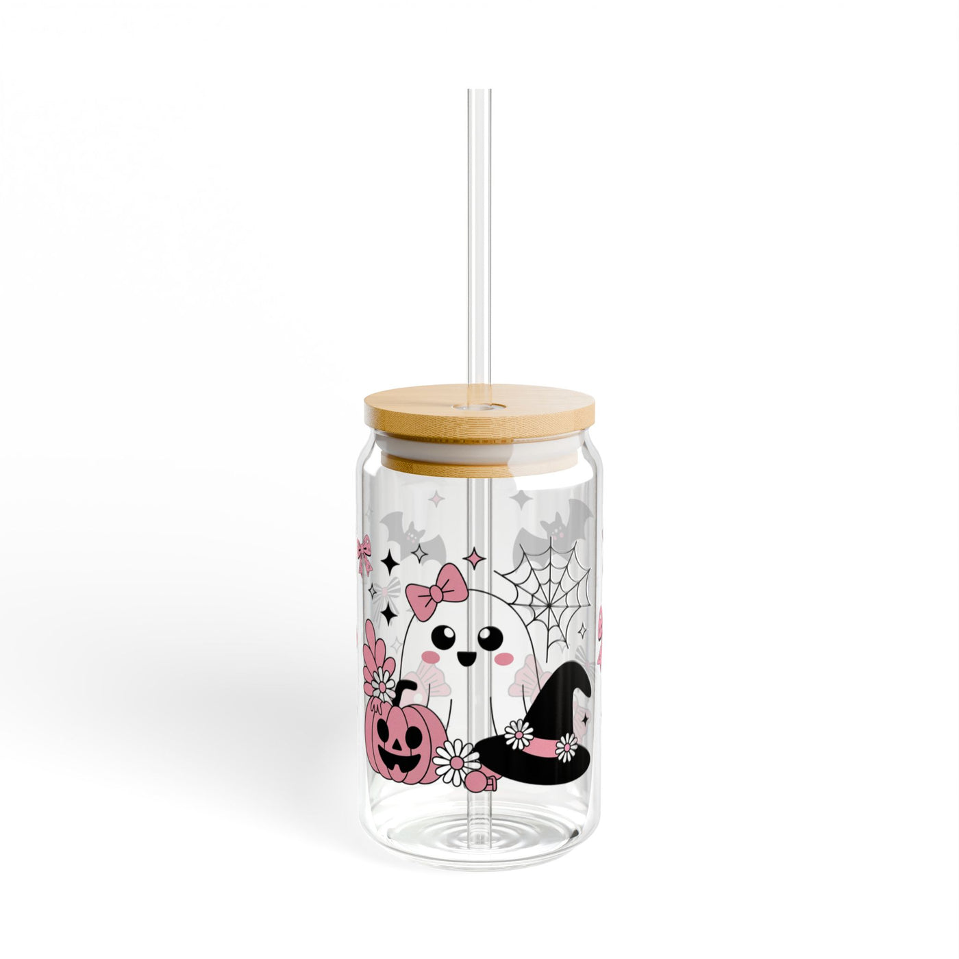 Halloween Themed Sipper Glass 16oz