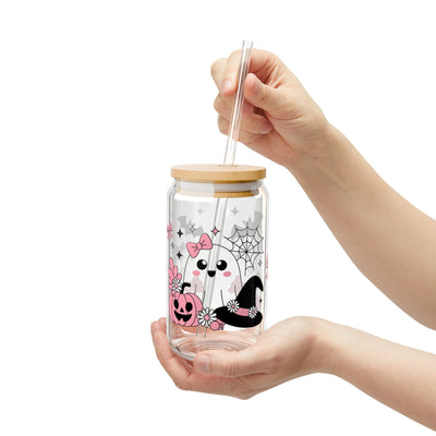 Halloween Themed Sipper Glass 16oz
