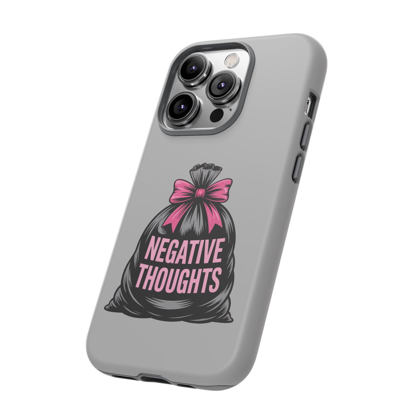 Negative Thoughts Phone Case, Tough Cases for Mental Wellness, Inspirational Gift, Motivational Phone Cover, Positive Vibes Protection