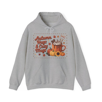 Autumn Hugs & Cozy Mugs Hoodie - Cozy Unisex Sweatshirt