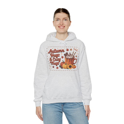 Autumn Hugs & Cozy Mugs Hoodie - Cozy Unisex Sweatshirt