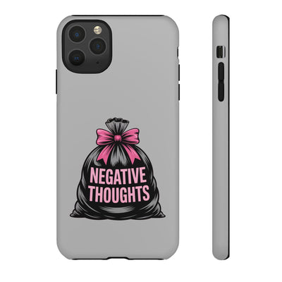 Negative Thoughts Phone Case, Tough Cases for Mental Wellness, Inspirational Gift, Motivational Phone Cover, Positive Vibes Protection