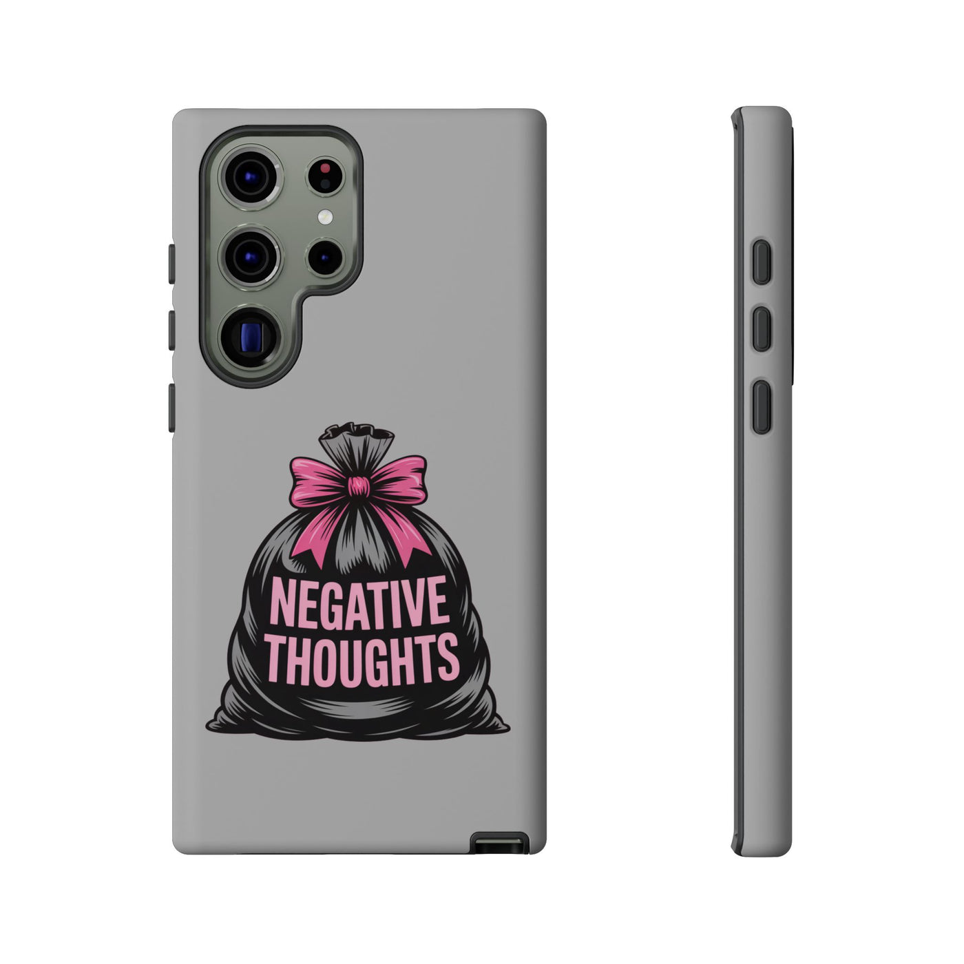 Negative Thoughts Phone Case, Tough Cases for Mental Wellness, Inspirational Gift, Motivational Phone Cover, Positive Vibes Protection