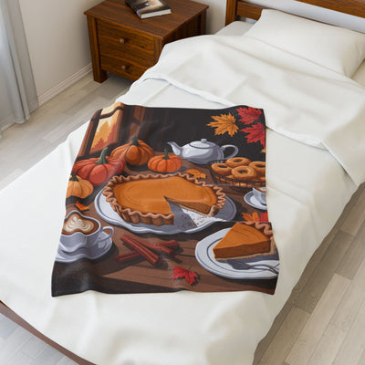 Cozy Fall Plush Velveteen Blanket