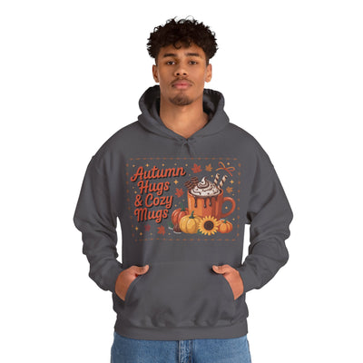 Autumn Hugs & Cozy Mugs Hoodie - Cozy Unisex Sweatshirt