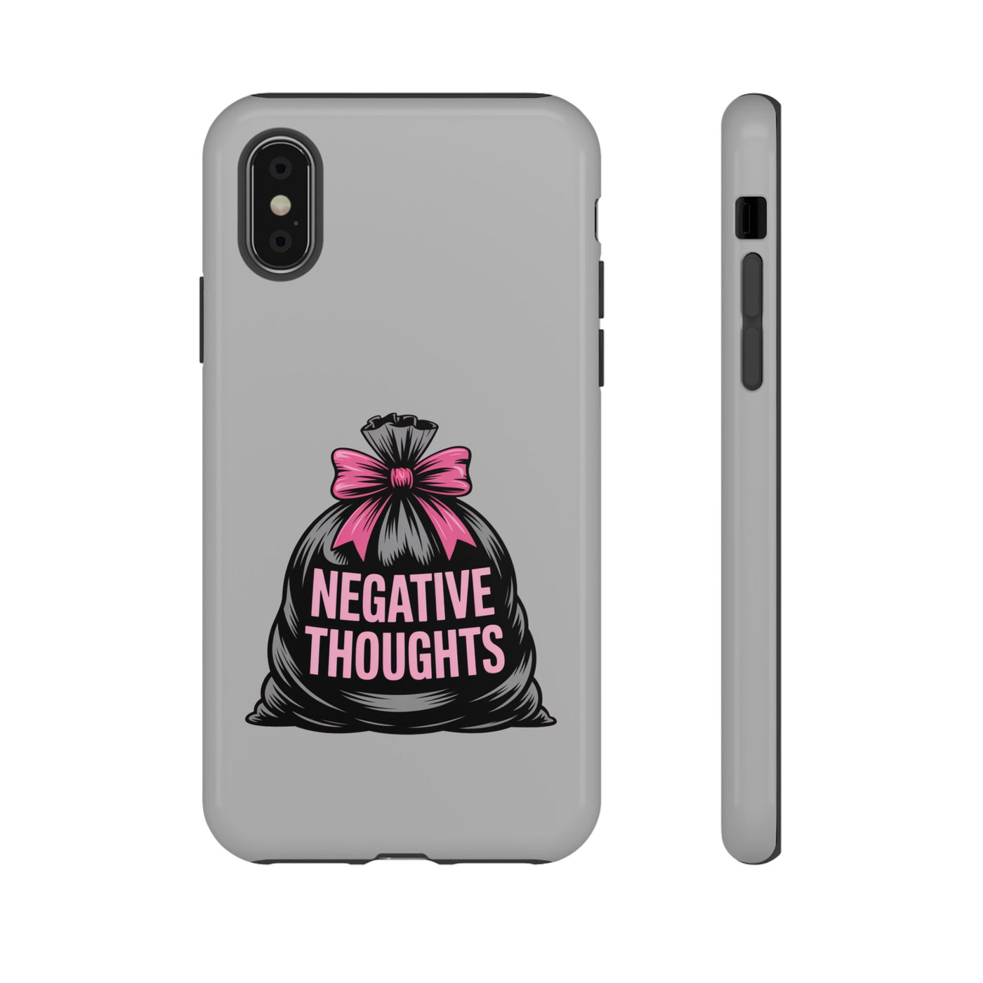Negative Thoughts Phone Case, Tough Cases for Mental Wellness, Inspirational Gift, Motivational Phone Cover, Positive Vibes Protection